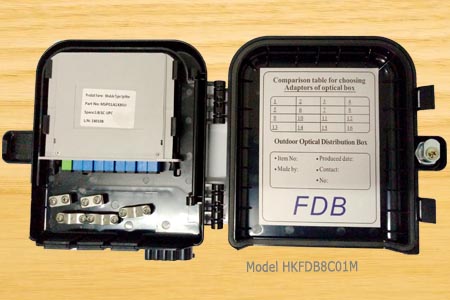 Fiber Optic Distribution Box 8 Cores with Module Splitter